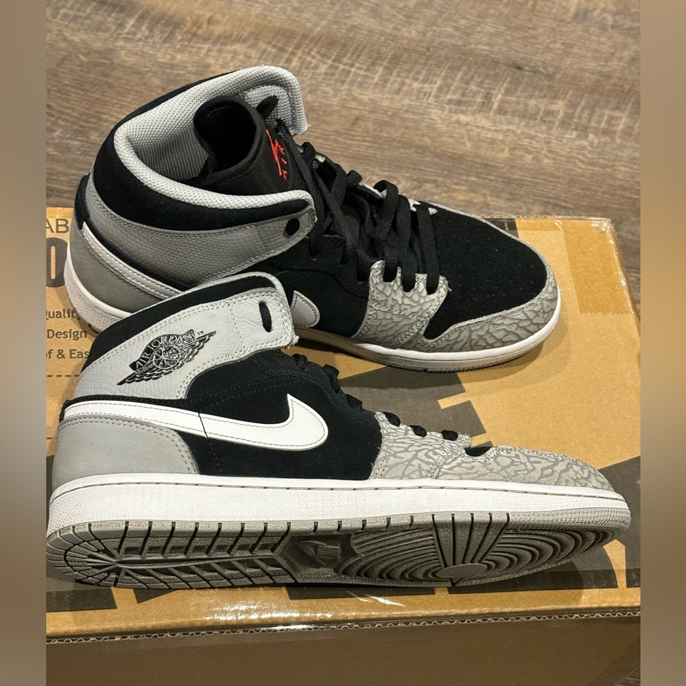 Air Jordan 1 mid se Elephant print Black gray DM1200-016 size 10
